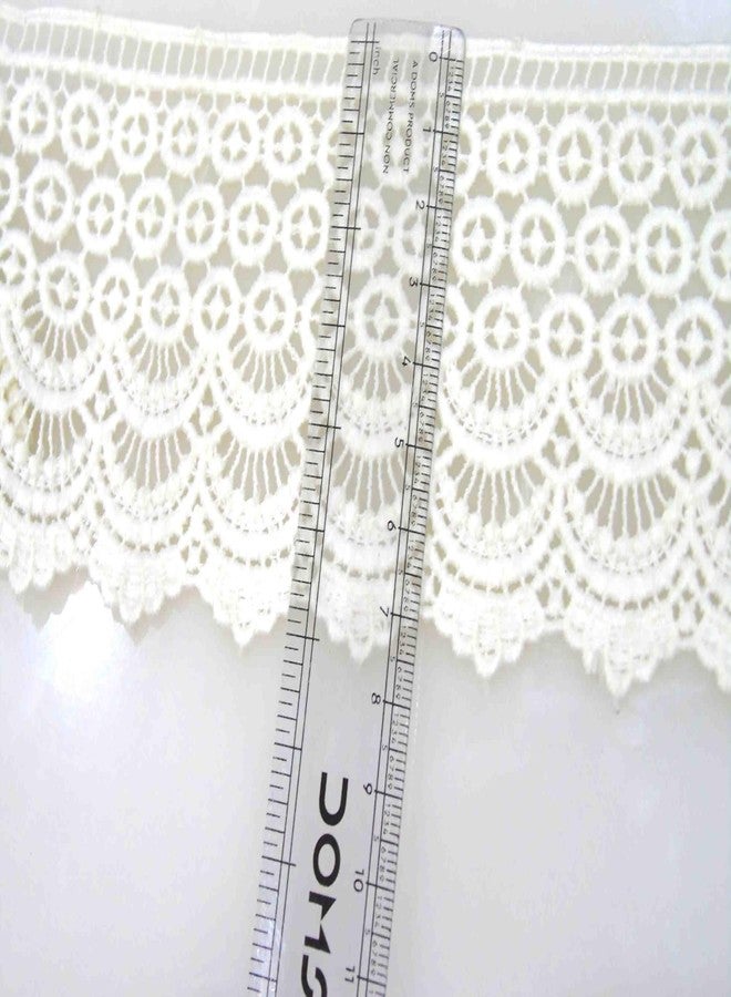 Strala Off- White Color Laces for Dresses, Sarees, Lehenga, Suits, Bags, Decorations, Borders, Crafts and Home Décor,Blouse (5 mtr) Design-880 - Image 2